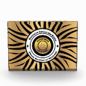 Firmenlogo Gold Black Personalization Fotoblock (Vorderseite)