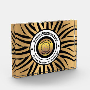 Firmenlogo Gold Black Personalization Fotoblock
