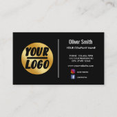 Firmenlogo Gold Black Retro oder eine beliebige Fa Visitenkarte (Vorderseite)