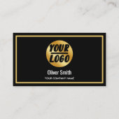 Firmenlogo Gold Black Retro oder eine beliebige Fa Visitenkarte (Rückseite)