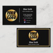 Firmenlogo Gold Black Retro oder eine beliebige Fa Visitenkarte (Vorne/Hinten)