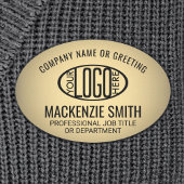 Firmenlogo Gold Color Plastic Oval Mitarbeiter Namensschild