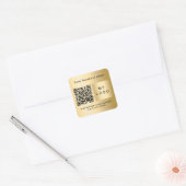 Firmenlogo Gold qr Code Quadratischer Aufkleber (Umschlag)
