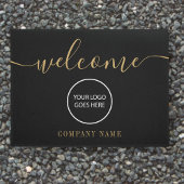 Firmenlogo Gold Schwarz Fußmatte