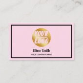 Firmenlogo Gold Schwarz Rosa oder eine beliebige F Visitenkarte (Rückseite)