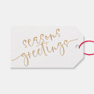 Firmenlogo Gold-Script-Frohe Festtage Geschenkanhänger