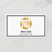 Firmenlogo gold weiß Retro oder Farbe Visitenkarte (Rückseite)
