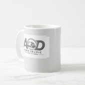 Firmenlogo Grau Kaffeetasse (Vorderseite Links)