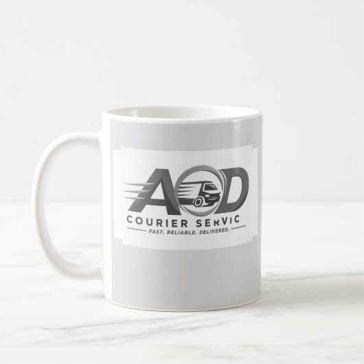 Firmenlogo Grau Kaffeetasse (Links)