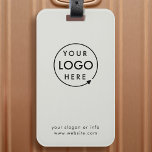 Firmenlogo | Grau Moderne Berufliche Reisen Gepäckanhänger<br><div class="desc">Ein einfaches,  benutzerfreundliches,  graues Gepäckanhänger-Template in modernem minimalistischem Stil,  das mit Ihrem Firmenlogo,  Slogan und Geschäftsdetails leicht aktualisiert werden kann. #luggagetag #logo</div>