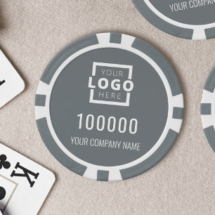 Firmenlogo grau pokerchips
