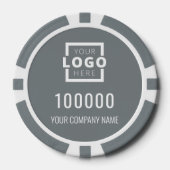 Firmenlogo grau pokerchips (Vorderseite)