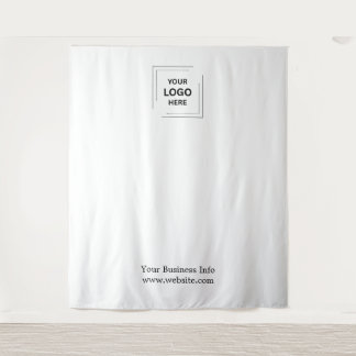 Firmenlogo | Graue Step-and-Repeat-Foto Wandteppich