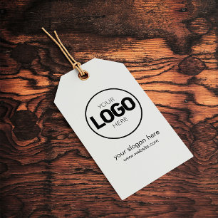 Firmenlogo - Graue und schwarze Preishängemarken Geschenkanhänger