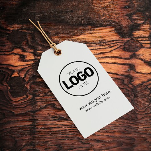 Firmenlogo - Graue und schwarze Preishängemarken Geschenkanhänger