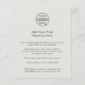 Firmenlogo | Graues modernes Minimalistisches Mark Flyer (Hinten)
