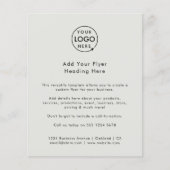 Firmenlogo | Graues modernes Minimalistisches Mark Flyer (Vorne)