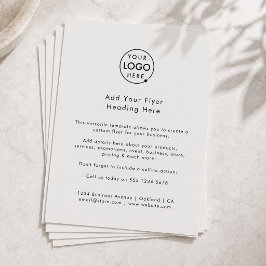 Firmenlogo | Graues modernes Minimalistisches Mark Flyer