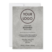 Firmenlogo Gray Grunge Jährliche Mitarbeiterverans