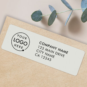 Firmenlogo Gray Neutral Moderne Rücksendeadresse