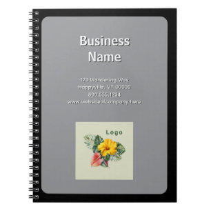 Firmenlogo Gray Spiral Foto Notebook Notizblock