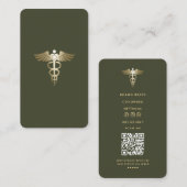 Firmenlogo Grüne Armee Moderne QR Visitenkarte (Vorne/Hinten)