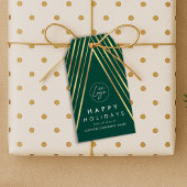 Firmenlogo Grüne Goldweihnachtsbaume Geschenkanhänger