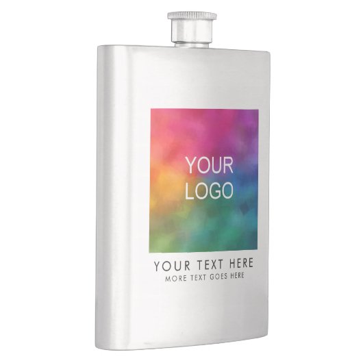 Firmenlogo hier Moderne, elegante Vorlage Flachmann (Rechts)