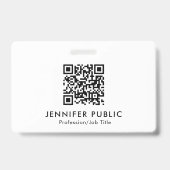 Firmenlogo hier QR-Code Vorname und Titel Ausweis (Rückseite)