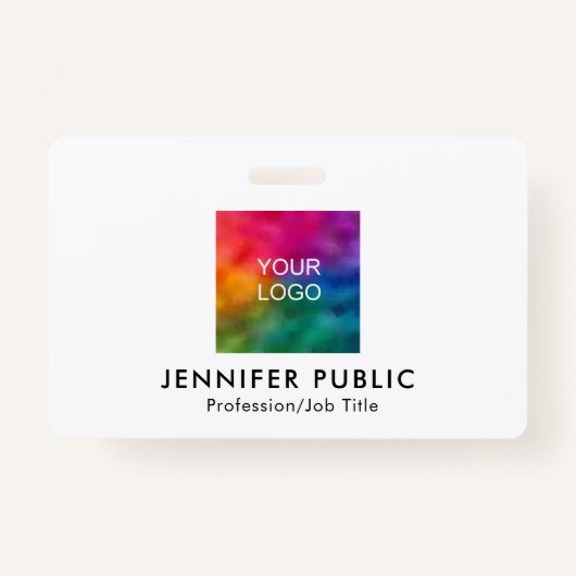 Firmenlogo hier QR-Code Vorname und Titel Ausweis (Vorderseite)