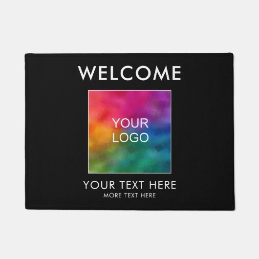 Firmenlogo hier Willkommensmaske Fußmatte (Vorderseite)