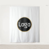 Firmenlogo | Hintergrund des Beruflichen weißen Fo Wandteppich (Vorderseite)