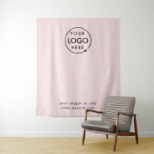 Firmenlogo | Hintergrund des rosa Fotos Wandteppich (Beispiel)