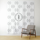 Firmenlogo-Hintergrund Instant Step-and-Repeat Wandteppich (Beispiel)