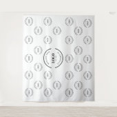 Firmenlogo-Hintergrund Instant Step-and-Repeat Wandteppich (Vorderseite)
