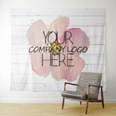 Firmenlogo - Hintergrund Weißes Holz Wandteppich (Beispiel (Horizontal))