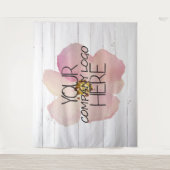 Firmenlogo - Hintergrund Weißes Holz Wandteppich (Vorderseite)