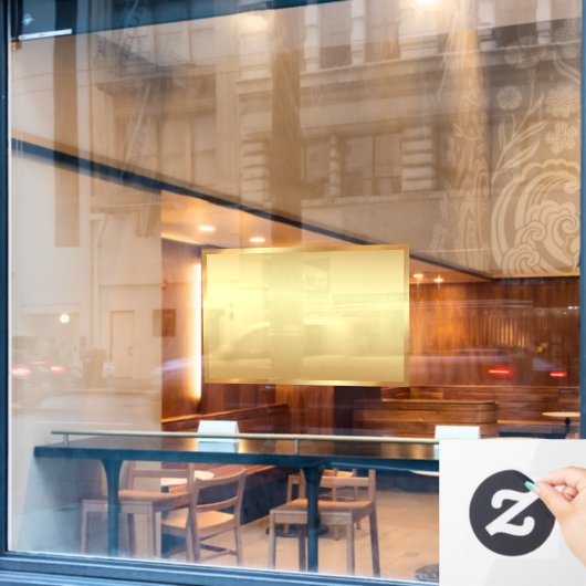 Firmenlogo Hinzufügen QR-Code Text Hintergrund Fensteraufkleber (Café-Fenster)