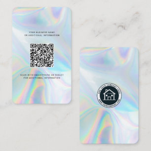 Firmenlogo hinzufügen und QR-Code DIY Holografisch Visitenkarte
