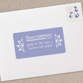 Firmenlogo, Holiday Light Blue Rücksendeadresse Adressaufkleber