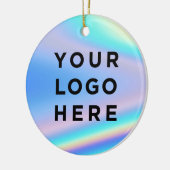 Firmenlogo - Holografie Weihnachten Keramik Ornament (Links)