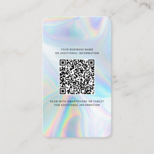 Firmenlogo - Holografischer QR-Code Visitenkarte (Vorderseite)