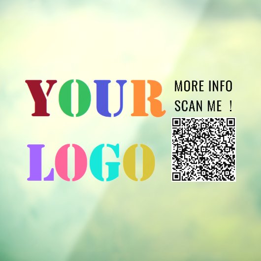 Firmenlogo Ihr QR-Code Geschäftsfenster-Klammern Fensteraufkleber (Blatt 3)