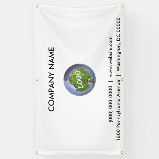 Firmenlogo im Freien Banner (Vertikal)