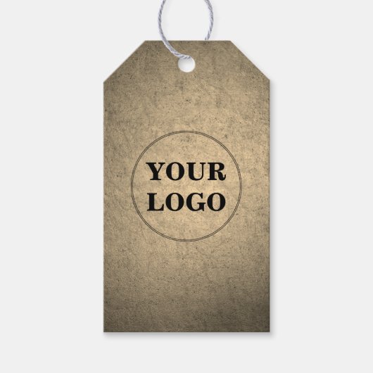 Firmenlogo im Vintage-Stil Geschenkanhänger (Vorderseite)