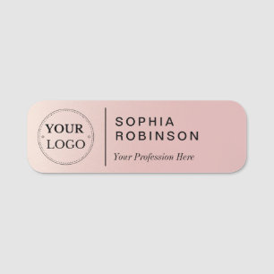 Firmenlogo Imitate für Mitarbeiter Rose Gold Namensschild