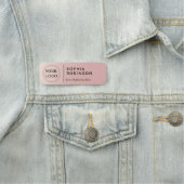 Firmenlogo Imitate für Mitarbeiter Rose Gold Namensschild (Beispiel)