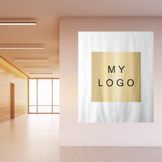 Firmenlogo, individuelle Markenfarbe Wandteppich