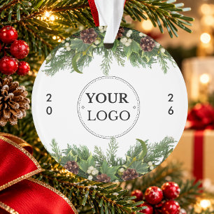 Firmenlogo Jahr Modernes Weihnachtsgrün Ornament