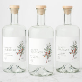 Firmenlogo Juniper Branch Holiday Custom Alkoholflaschenetikett